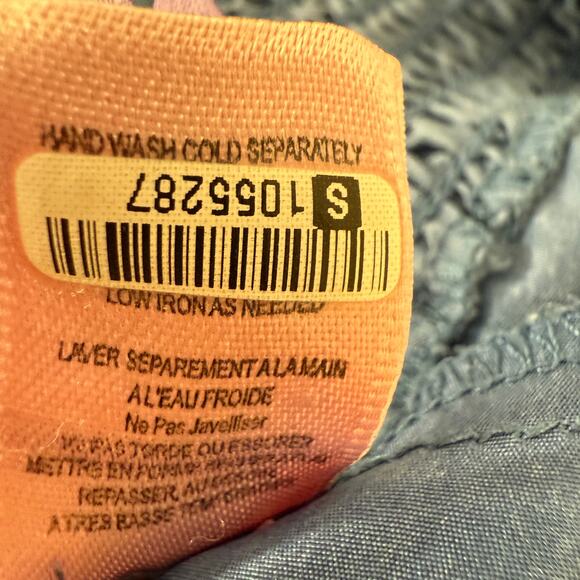 Anthropologie Pinkerton Silk Wide Leg Pants Blue Pink Floral Boho renaissance XS - Picture 6 of 8